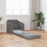 Sofa Bed Dark Grey 65 x 80 x 83 cm Velvet - Front View