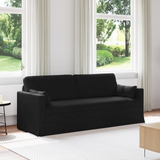 Sofa Black 198 x 78 x 80 cm Fabric - Front View