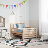 Bed Frame with Headboard Brown 80 x 200 cm Engineered Wood - Side View
