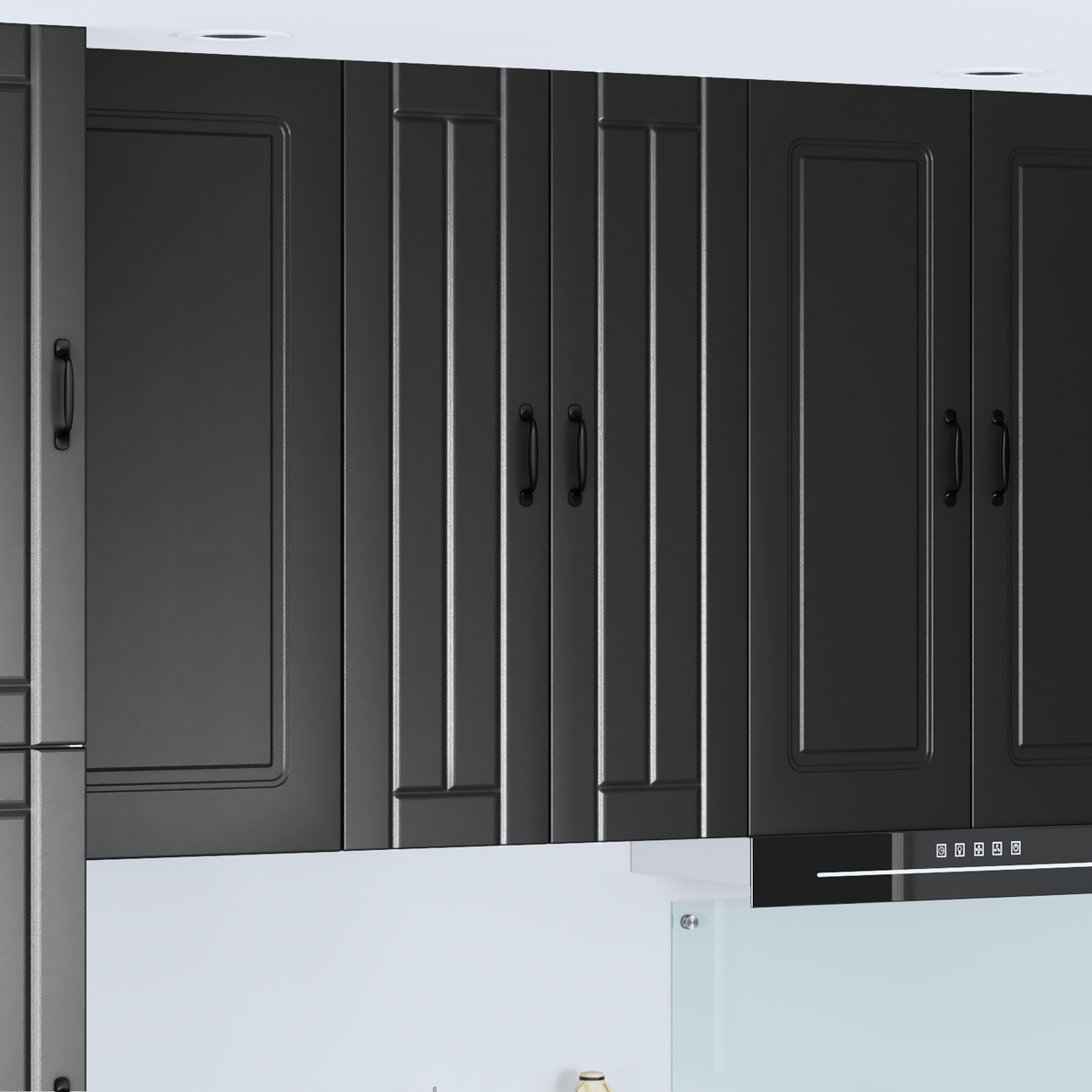 Wall Cabinet LUCCA Black 60 x 31 x 100 cm Engineered Wood
