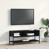 TV Cabinet Set Black Oak 100 x 35 x 45 cm Engineered Wood - Side View