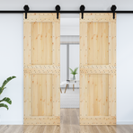 Plain Door NARVIK 70x210cm Solid Pine Wood (Untreated) Natural