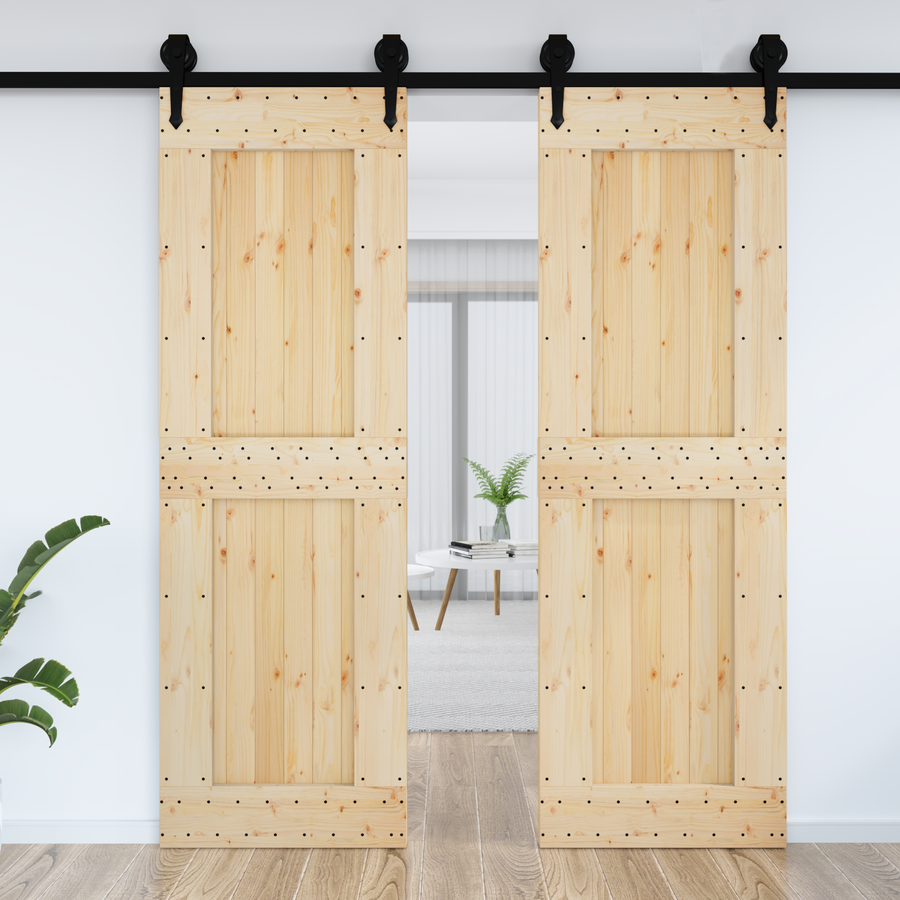 Plain Door NARVIK 70x210cm Solid Pine Wood (Untreated) Natural