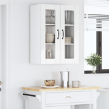 Wall Glass Cabinet LUCCA High Gloss White 60 x 31 x 80 cm