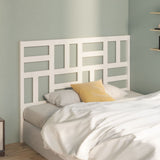 Bed Headboard White 156x4x104 cm Solid Wood Pine