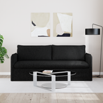 Sofa Black 196 x 82 x 85 cm Fabric