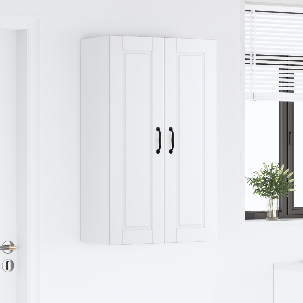 Wall Cabinet PORTO White 60 x 31 x 100 cm Engineered Wood