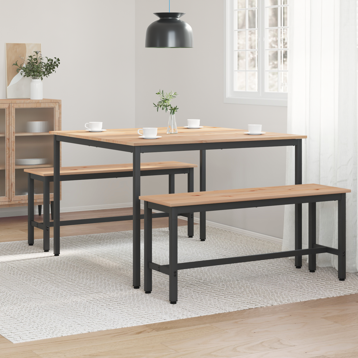 Dining Table Natural 110 x 110 x 75 cm Solid Pine Wood