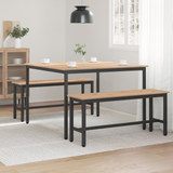 Dining Table Natural 110 x 110 x 75 cm Solid Pine Wood - Top-Down View