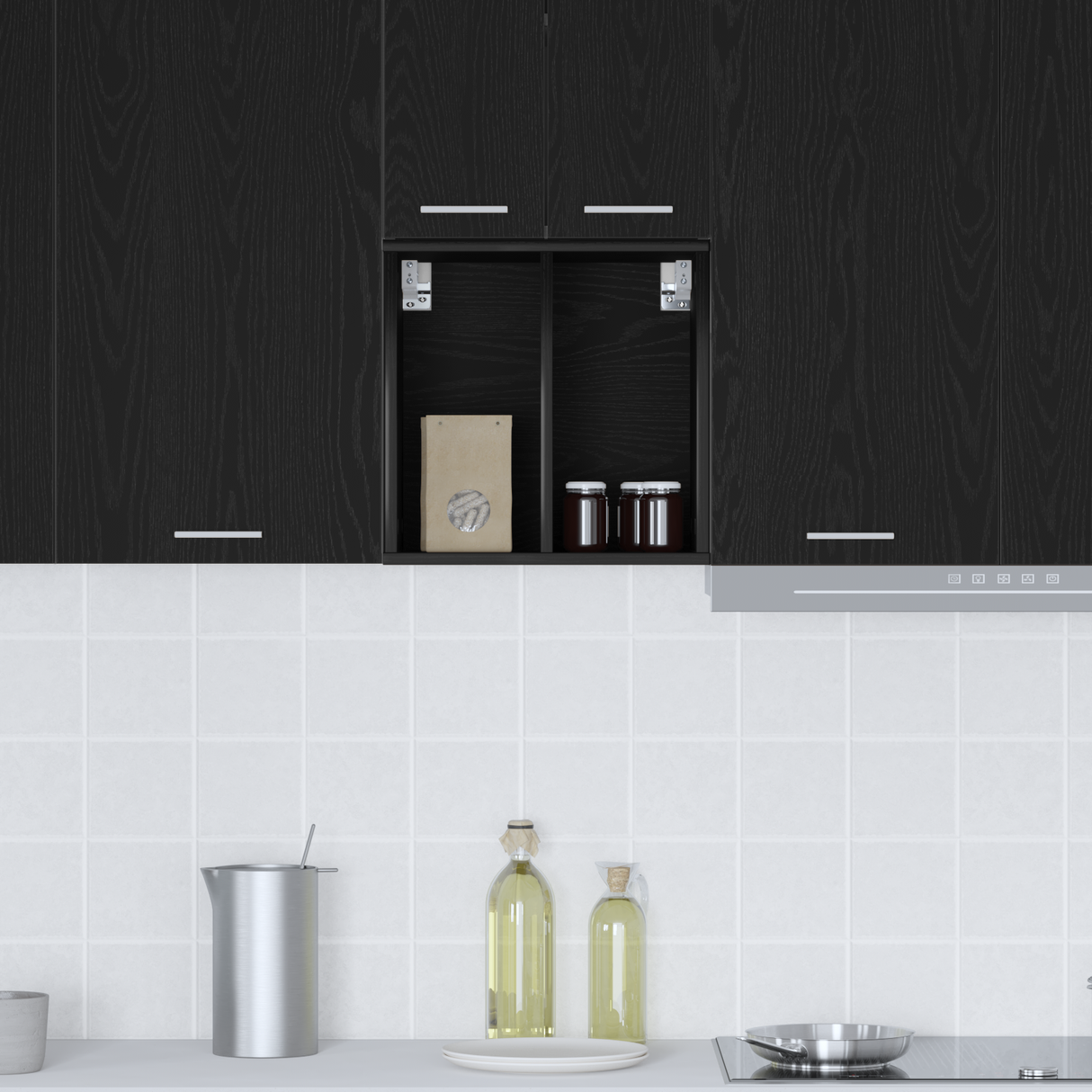 Hanging Cabinet Black Oak 40 x 29,5 x 40 cm Engineered Wood