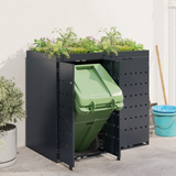 Wheelie Bin Storage for 2 Bins Anthracite 136 x 77,5 x 121,5 cm - Top-Down View