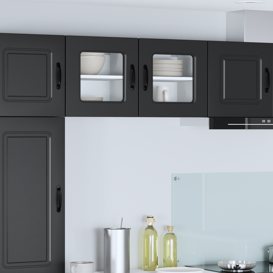 Dishwasher Panel Kalmar 2 pcs Black Engineered Wood