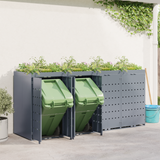 Wheelie Bin Storage for 4 Bins Light Grey 272 x 77,5 x 121,5 cm - Top-Down View