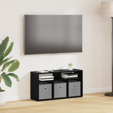 Lowboard with Drawer Black Oak 72 x 22.5 x 38 cm - Side View