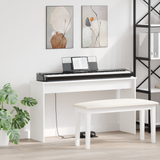 Keyboard Stand White 120 x 32 x 64 cm Engineered Wood - Side View