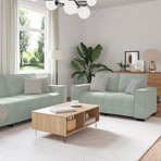 Sofa 3 pcs Light Grey Linen-blend fabric