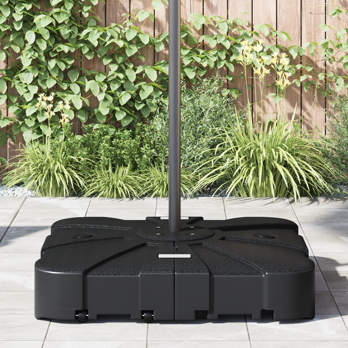 Cantilever Umbrella Base Black 86 x 86 x 19 cm
