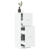 Apothecary Cabinet White 40x41x118 cm Engineered Wood - Front View