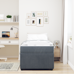 Bed Frame Dark Grey 90 x 190 cm Fabric