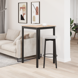 Bar Table Natural 70 x 70 x 105 cm Solid Pine Wood - Top-Down View