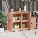 Kitchen Cabinet with Shelf MEPPEL Brown Oak 106 x 55 x 92 cm - Side View