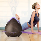 PureSpa Ultrasonic Diffuser - Dark Wood - Side View