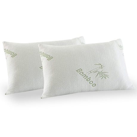 ROYAL COMFORT BAMBOO COVERED MEMORY FOAM PILLOW - 2PK-1951134817148080128