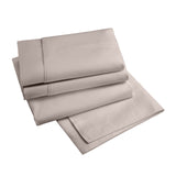 Renee Taylor 1500 Thread Count Cotton Blend Sheet Set - King - Stone - Top-Down View