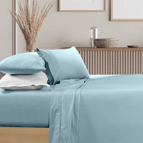 Renee Taylor 1500 Thread count Cotton Blend Sheet sets King Mist-1951134872764551169