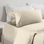 Renee Taylor 1500 Thread count Cotton Blend Sheet sets King Ivory-1951134873129455616