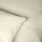 Renee Taylor 1500 Thread count Cotton Blend Sheet sets King Ivory-1951134873129455619