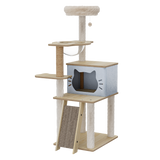 Pawz Cat Tree Tower Scratcher Wood Condo House 120cm - Low Angle