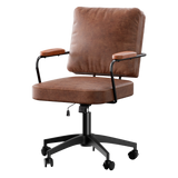 Levede Office Arm Chair Leather Executive Chairs - Low Angle