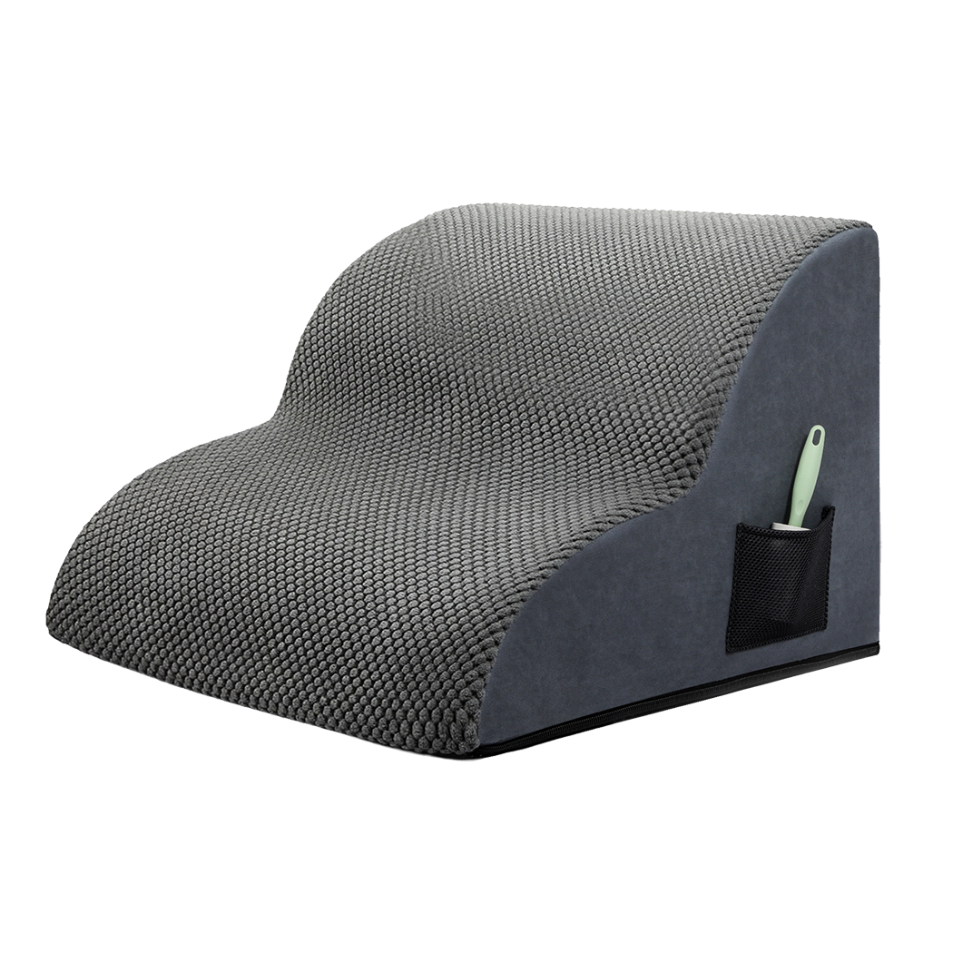 Pawz 2 Steps Pet Stairs Dog Ramp High Density Foam Grey-2018816703462510600