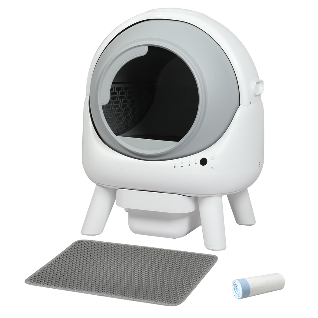 PaWz Smart Self Cleaning Cat Litter Box APP Control White-1954802488557309960