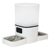 PaWz 6L Automatic Pet Feeder 2 Bowl Food Dispenser - Low Angle