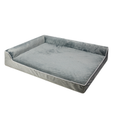 Pawz Orthopedic Dog Bed XL Grey - Low Angle