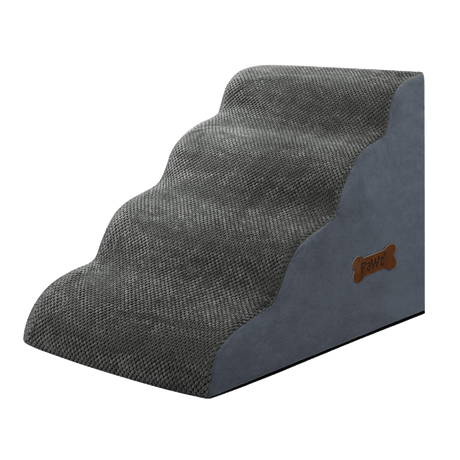 Pawz 4 Steps Pet Stairs Dog Ramp High Density Foam Grey-1954802479988346888