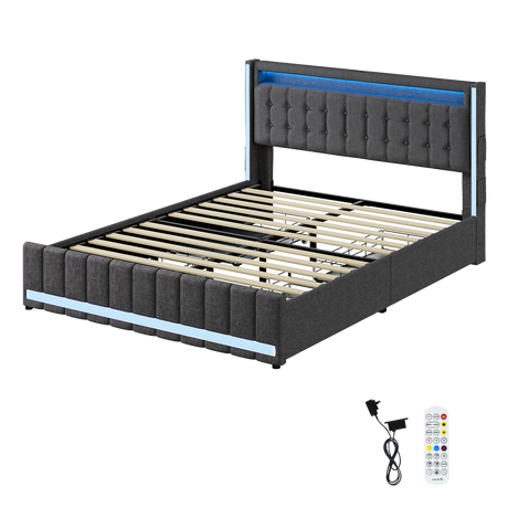 Levede Double Bed Frame-2018816918454145032