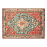Marlow Floor Rug Vintage Polyester Washable Area Rugs - Low Angle