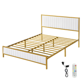 Levede Metal Bed Frame Under Bed Storage Double Beige-2006732901978345480