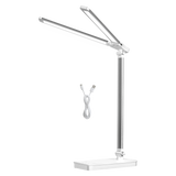 Emitto Double Head Desk Lamp LED Light Eye Caring USB - Low Angle