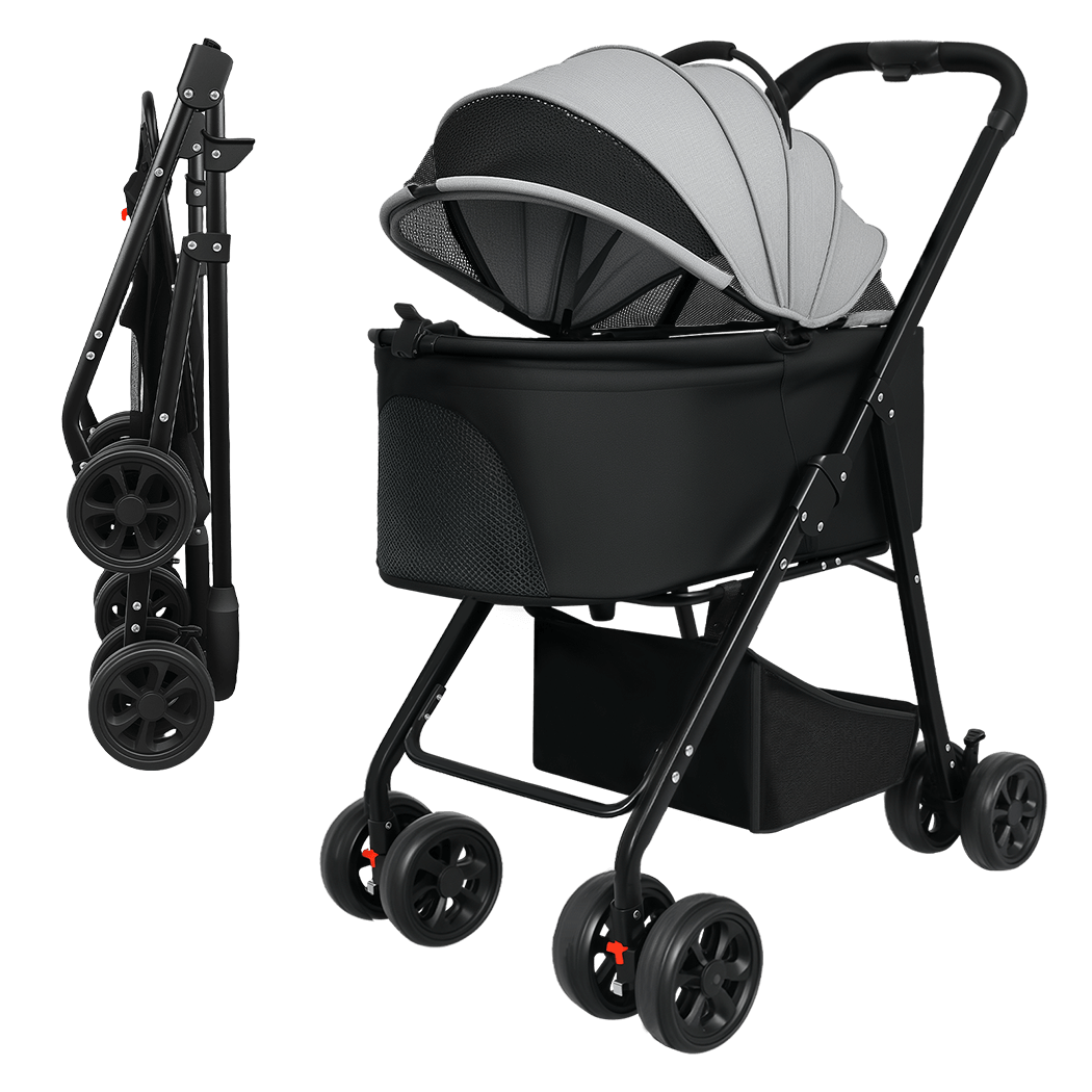 Pawz Pet Stroller 3 in1Dog Cat Pram Foldable Carrier-2017004951246606344
