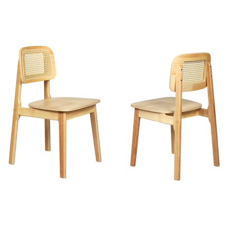 Levede 2x Rattan Dining Chair Wooden Kitchen Chair-2018816846018514952