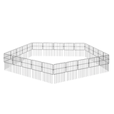 Mountview 25 Pcs Garden Fence Border Rustproof Metal - Close-Up Angle