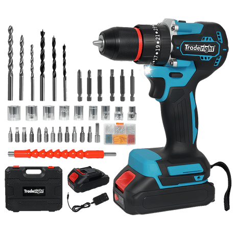 Traderight 21V Cordless Impact Drill with LED Light-1960920172122476552