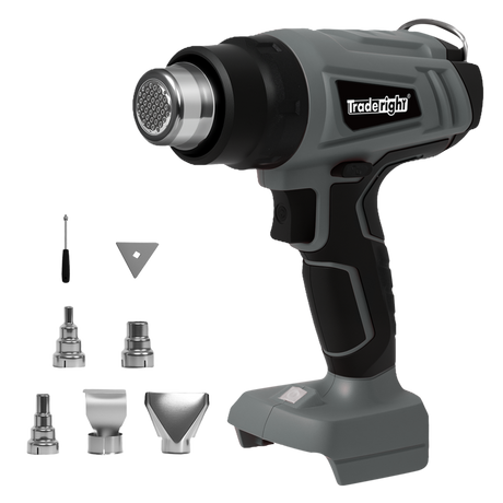 Traderight 21V Heat Gun Kit 500°C Cordless 5 Nozzles-2006733387984932872