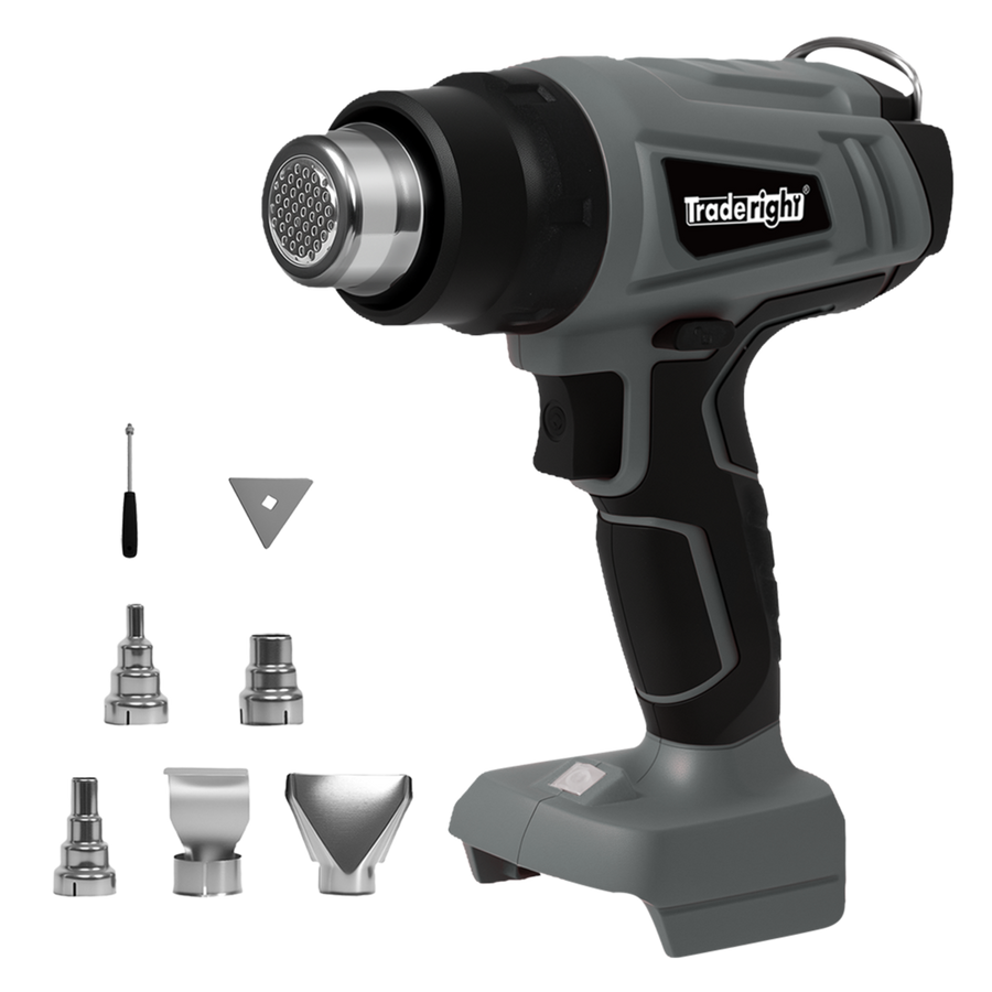 Traderight 21V Heat Gun Kit 500°C Cordless 5 Nozzles-2006733387984932872