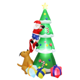 Santaco Inflatable Christmas 2.4M Xmas Tree Santa Claus-2006733376031166472