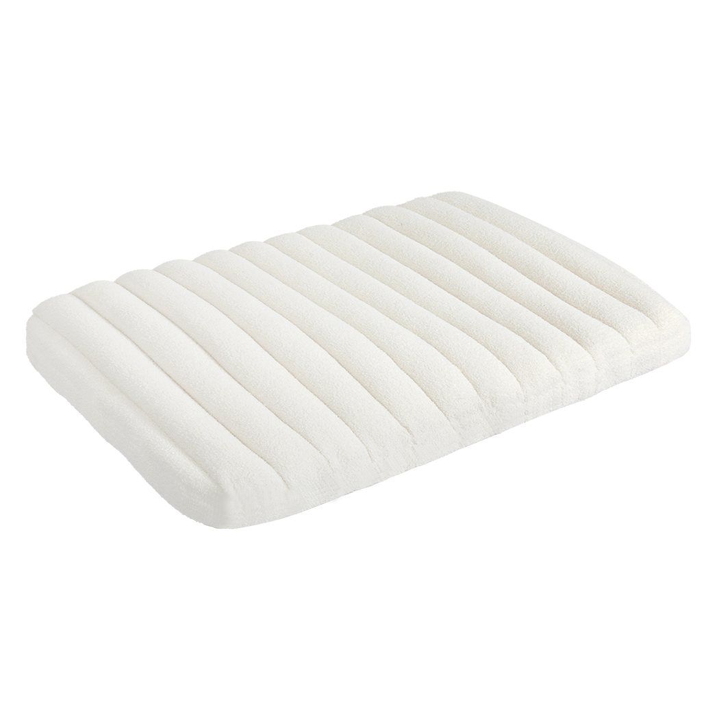 Pawz L Size Orthopedic Dog Bed with Sherpa Plush Removable Cover in White-2006732708935503880